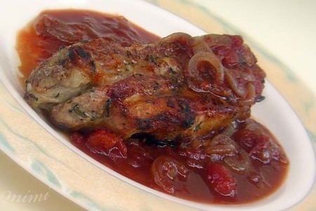 Мясо с гранатовым соусом