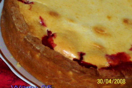 Сметанный пай с клубникой