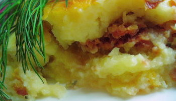 Картофельная запеканка с мясом и грибами