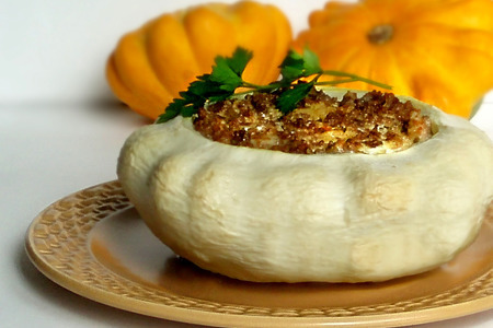 Патиссон фаршированный мясом и овощами