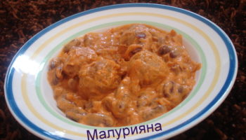 Тефтельки с фасолью