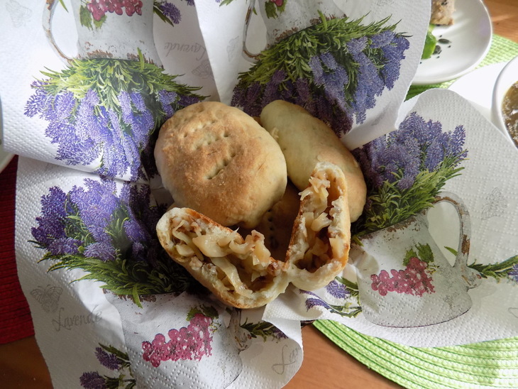 Постные овсяные пирожки с жареной капустой и гречкой #постныйстол