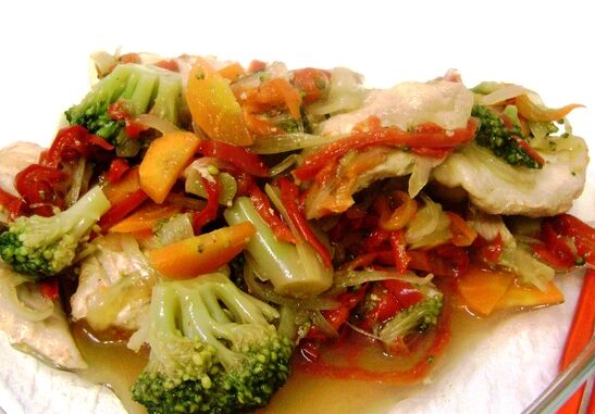 Куриная грудка с брокколи и овощами или моментальный ужин