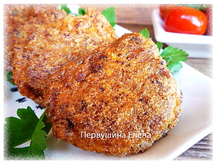 Язык, маринованный в соевом соусе и обжаренный в кляре из паприки