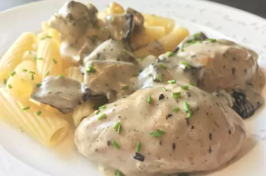 Нежнейшие куриные шишки в сливочно-грибном соусе. нереально вкусно!