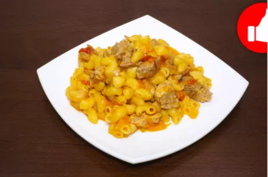 Макароны с мясом в мультиварке